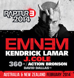 Eminem’s Rapture Australia 2014Eminem presented by TEG Dainty