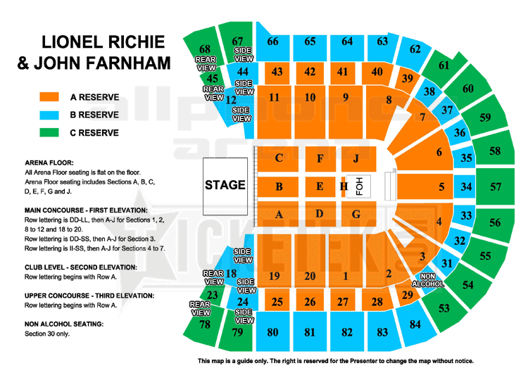 Allphones Arena Seating Map Allphones Arena Seating Map - Teg Dainty