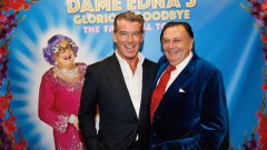 Barry Humphries with Pierce Brosnan in LA