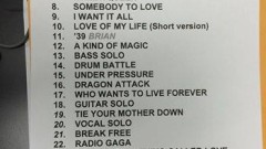 Queen + Adam Lambert -  Setlist: 3rd September 2014 at Vector Arena, New Zealand