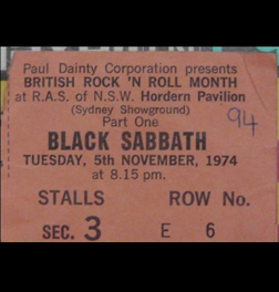 Black Sabbath presented by TEG Dainty