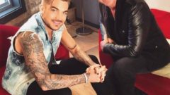 Adam Lambert with Richard Wilkins in Bondi