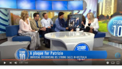 Patrizio Buanne was surprised live on Studio 10 with a plaque celebrating 300,000 album sales in Australia! 