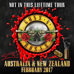 GUNS N ROSES 2017 AUSTRALIAN & NZ TOUR Badges & Magnets Sydney Melbourne GNR 